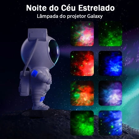 Astronauta Luminária Projetor de luz Estrela Galáxia Nebulosa