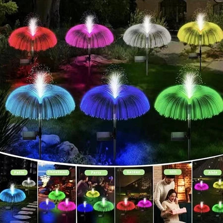 Luz Solar De Medusas Fada De Água-Viva Luzes De Jardim Ao Ar Livre Decoração Energia Pátio À Prova D'água Flores Lâmpada