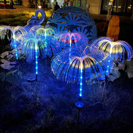 Luz Solar De Medusas Fada De Água-Viva Luzes De Jardim Ao Ar Livre Decoração Energia Pátio À Prova D'água Flores Lâmpada